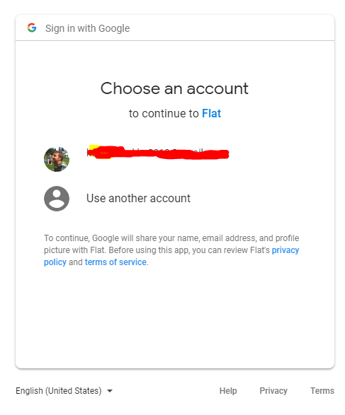 Google Login Page