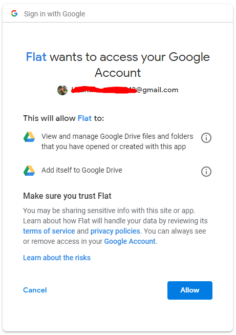Google Drive Permission Access